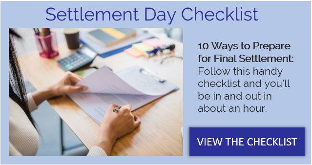 Settlement day checklist banner